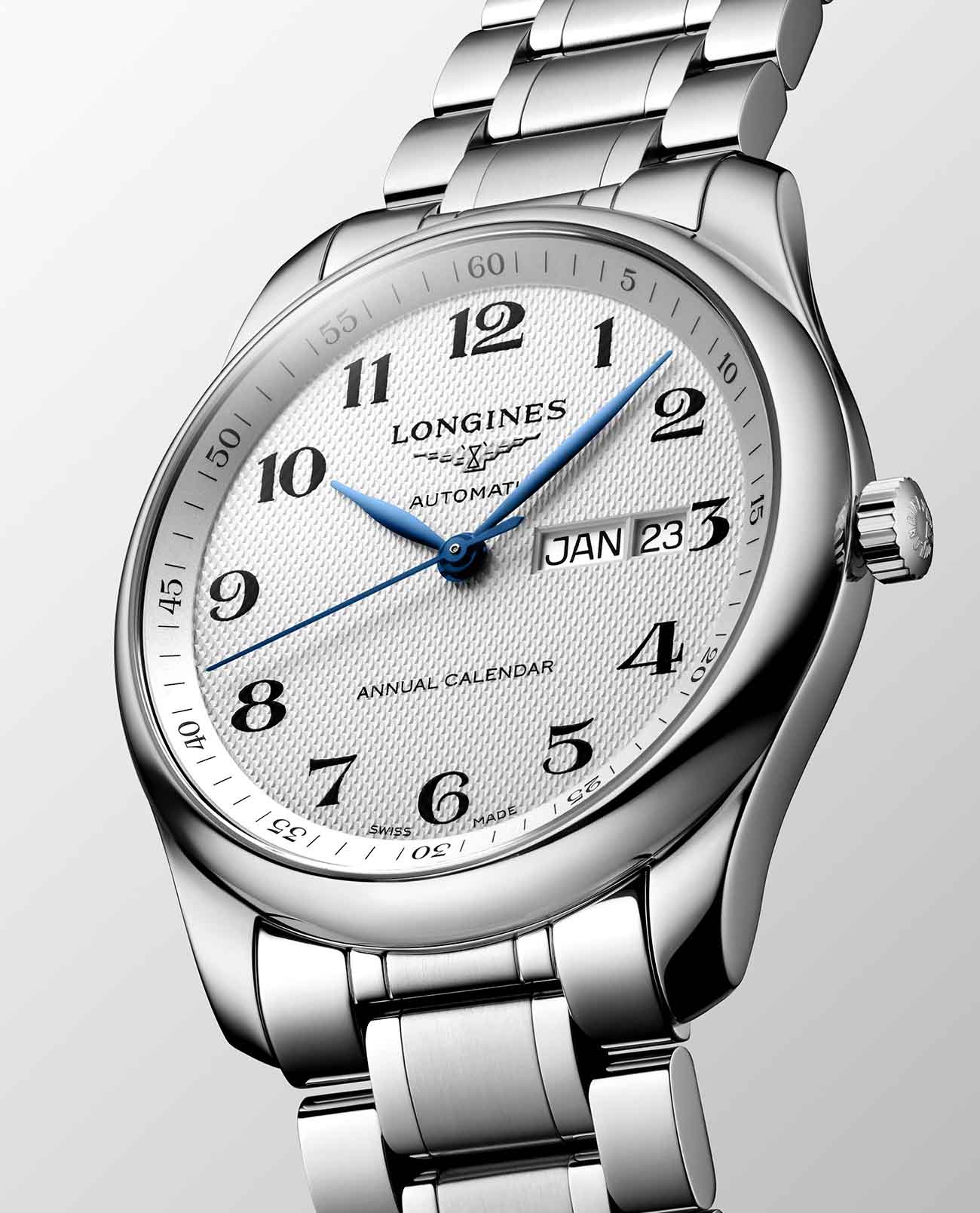 Longines Longines Master Collection L2.910.4.78.6 механические мужские часы часы крупный план серебристый циферблата
